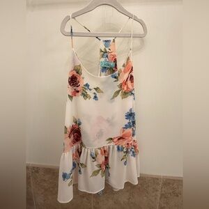 Karlie Floral Print Top with Spaghetti Straps